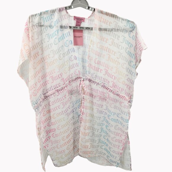 Juicy Couture Womens One size Kimono Swim Cover Up Drawstring Waist - Picture 1 of 7
